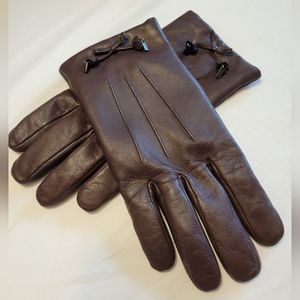 Womens Coach Leather Gloves